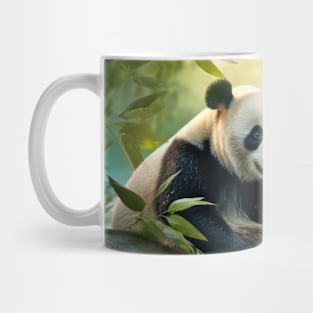 Panda Animal Wildlife Wilderness Colorful Realistic Illustration Mug